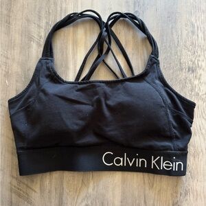 Calvin Klein Strappy Black Sports Bra